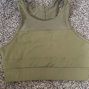 ZYIA ACTIVE Olive Green Sports Bra with Motivational Strap SIZE L